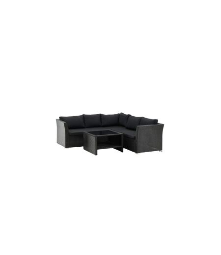 Salon d'Angle de Jardin Haiti 194cm Noir