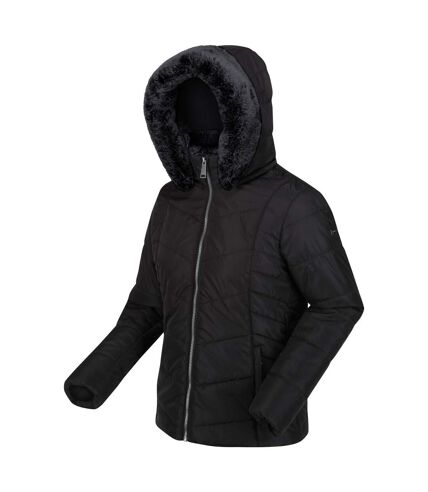 Regatta Womens/Ladies Wildrose Baffled Padded Hooded Jacket (Black) - UTRG9210