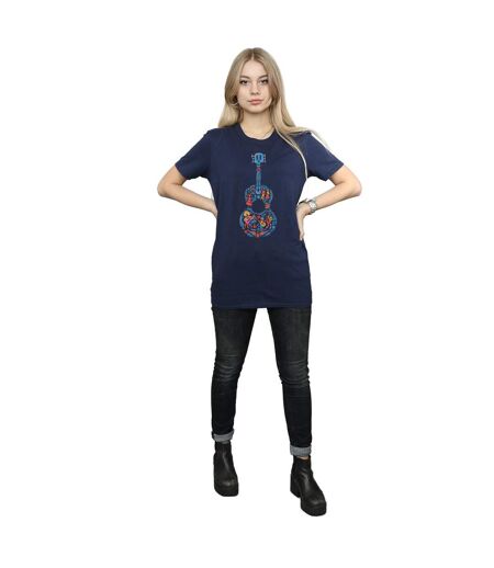 Disney - T-shirt COCO GUITAR PATTERN - Femme (Bleu marine) - UTBI16466