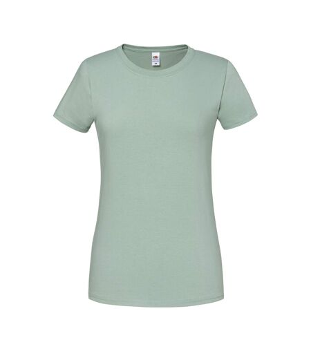 T-shirt Premium Femme Vert De Gris Fruit Of The Loom