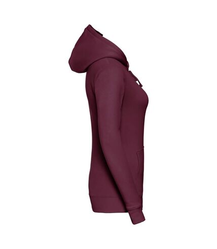 Russell Womens Premium Authentic Hoodie (3-Layer Fabric) (Burgundy)