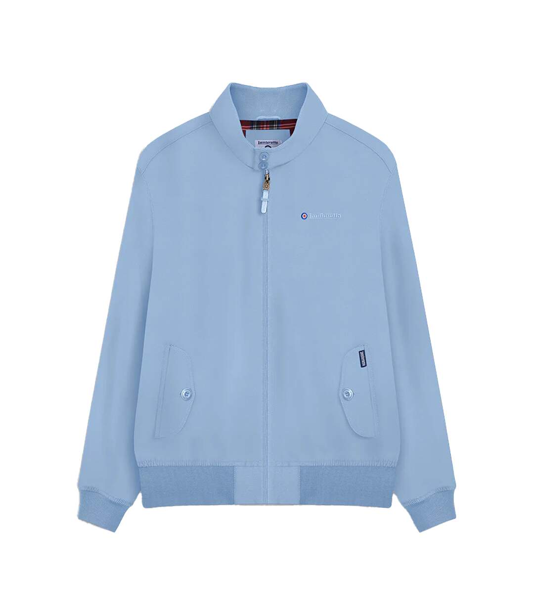 Mens Shower Resistant Harrington Jacket Powder Blue Lambretta-1