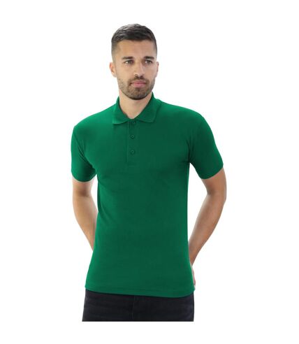 Polo manches courtes homme vert forêt Casual