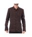 Chemise noir/rouge fleuris homme teddy smith carton strectch-1