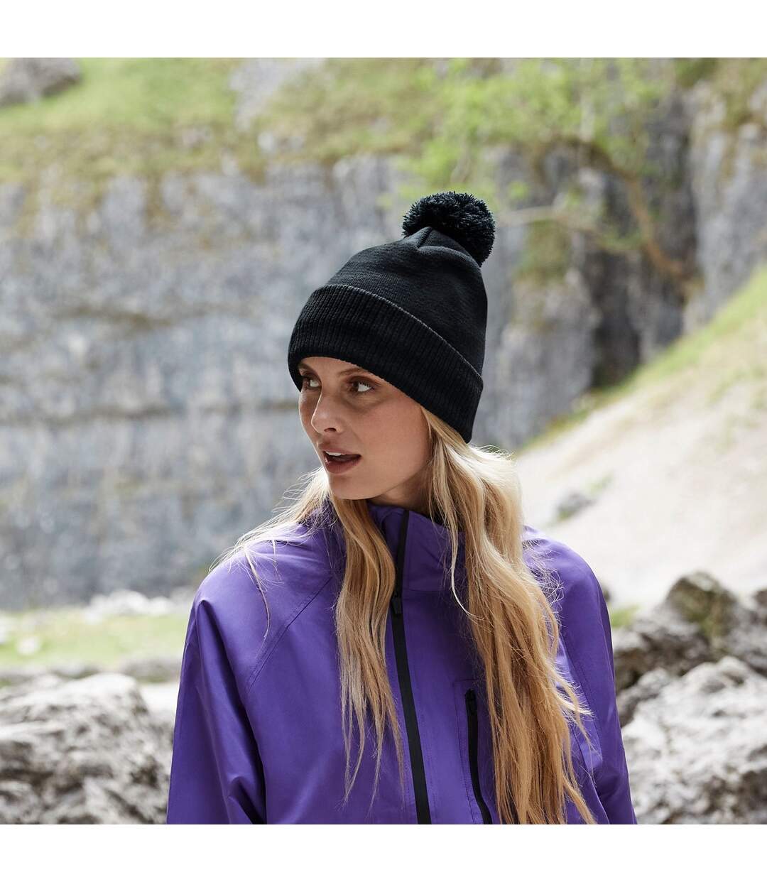 Water repellent beanie black Beechfield-3