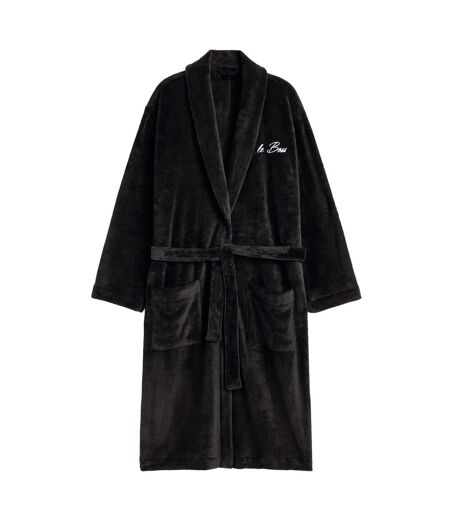 Robe de Chambre Polaire Le Boss Noir