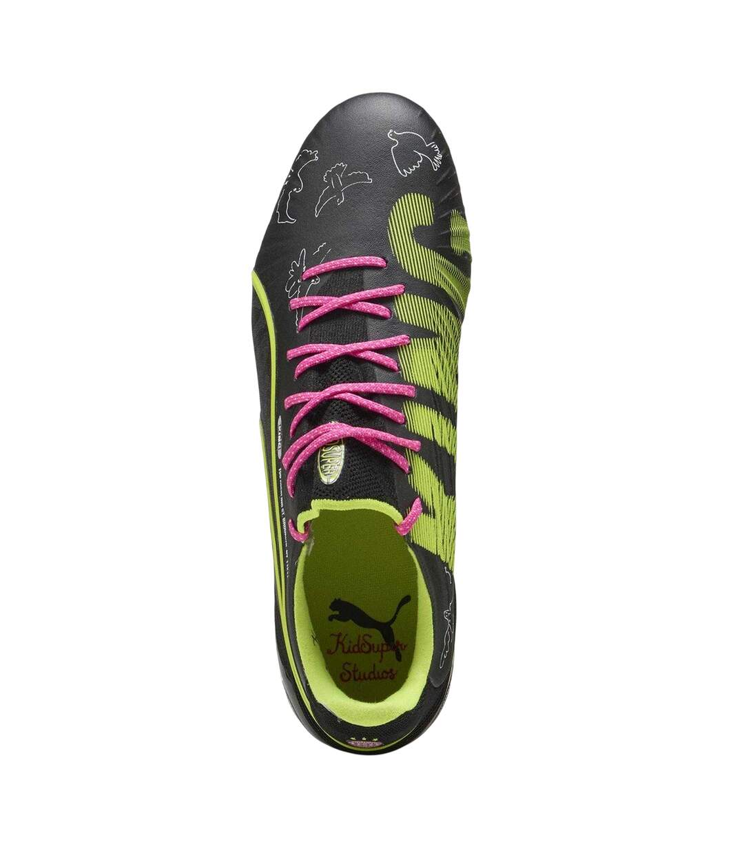 Mens King Ultimate Firm Ground Football Boots Black Lime Pink Puma-4
