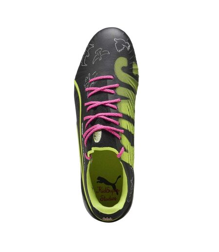 Mens King Ultimate Firm Ground Football Boots Black Lime Pink Puma