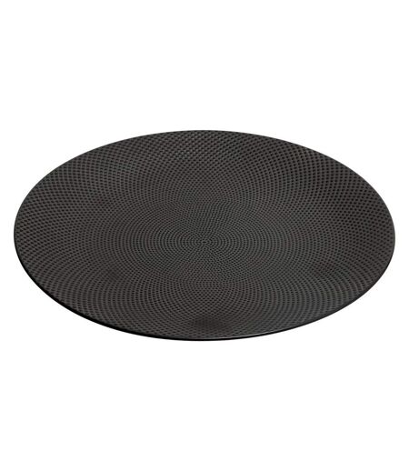 Lot de 6 Assiettes Plates Caviar 27cm Noir