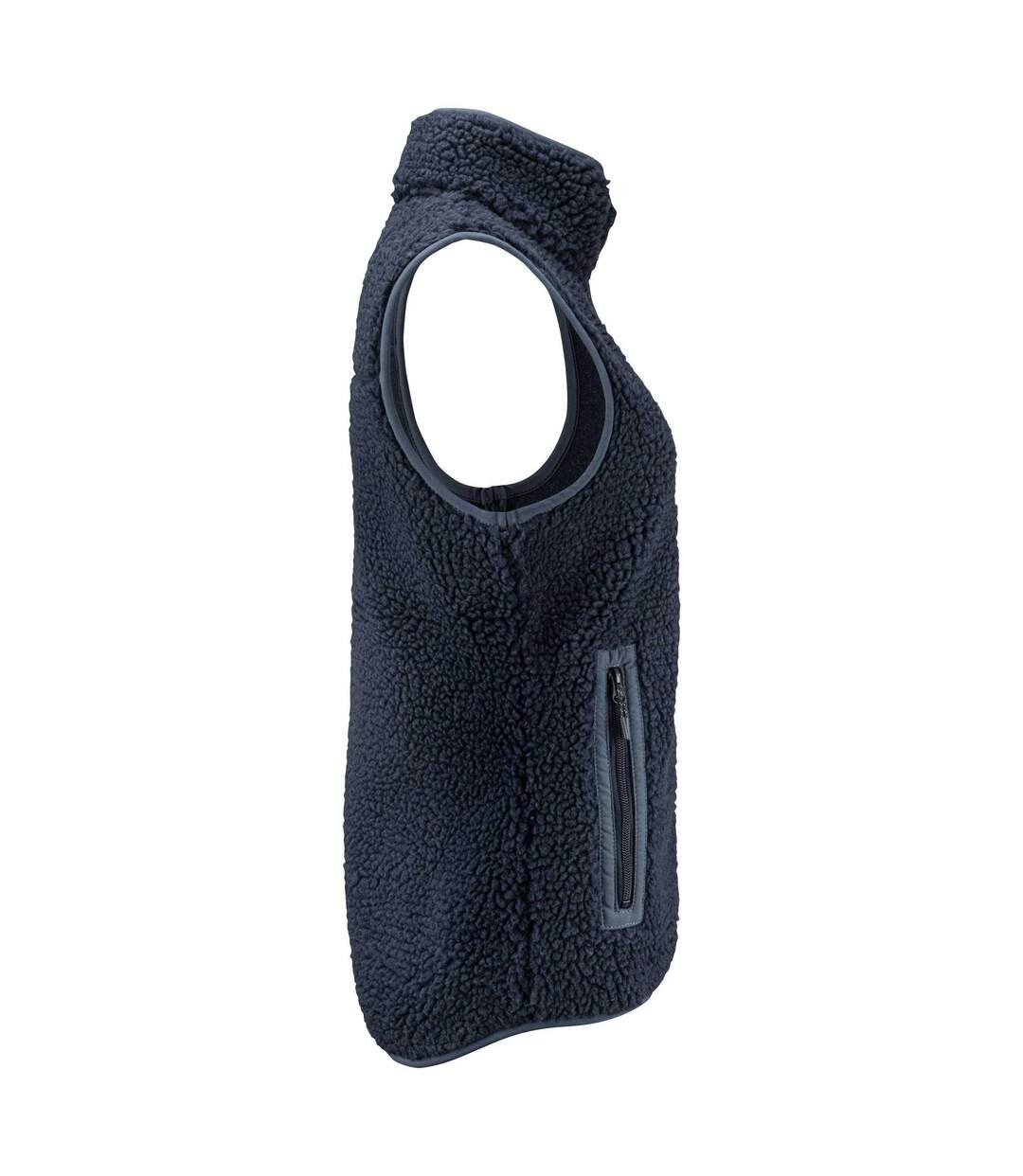 Womens/ladies Kingsley Sherpa Fleece Gilet Navy James Harvest-4