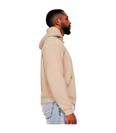 Casual Classics Mens Boxy Ringspun Cotton Oversized Hoodie (Sand)