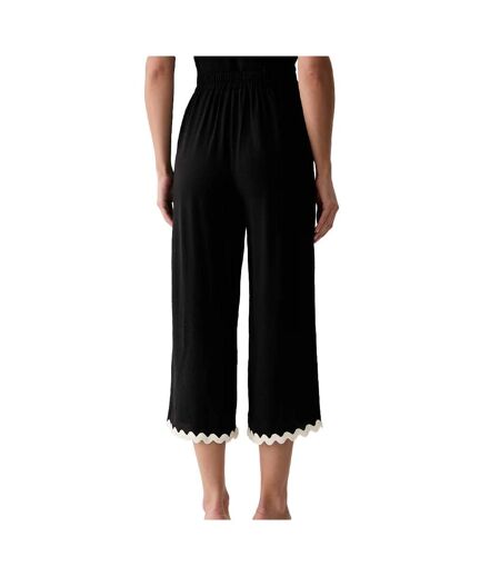 Pantalon large 7/8 noir femme morgan pantalon fluide