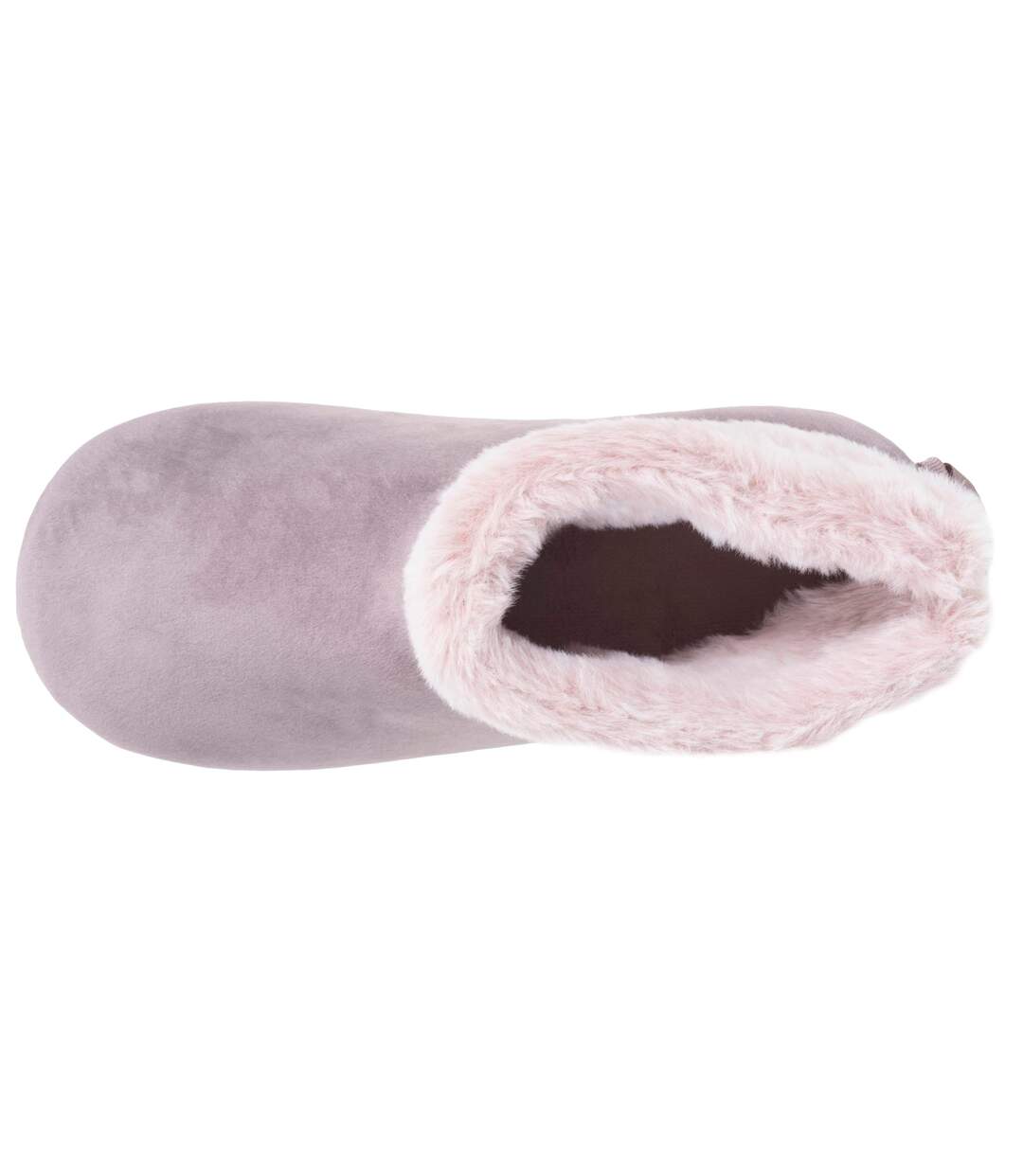 Isotoner Chaussons extra-light Bottillons femme microvelours, semelle gomme ultra souple-2