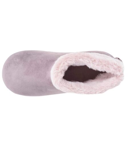 Isotoner Chaussons extra-light Bottillons femme microvelours, semelle gomme ultra souple