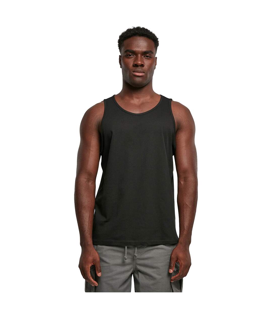 Débardeur Motif/style Uni Homme Noir Build Your Brand-1