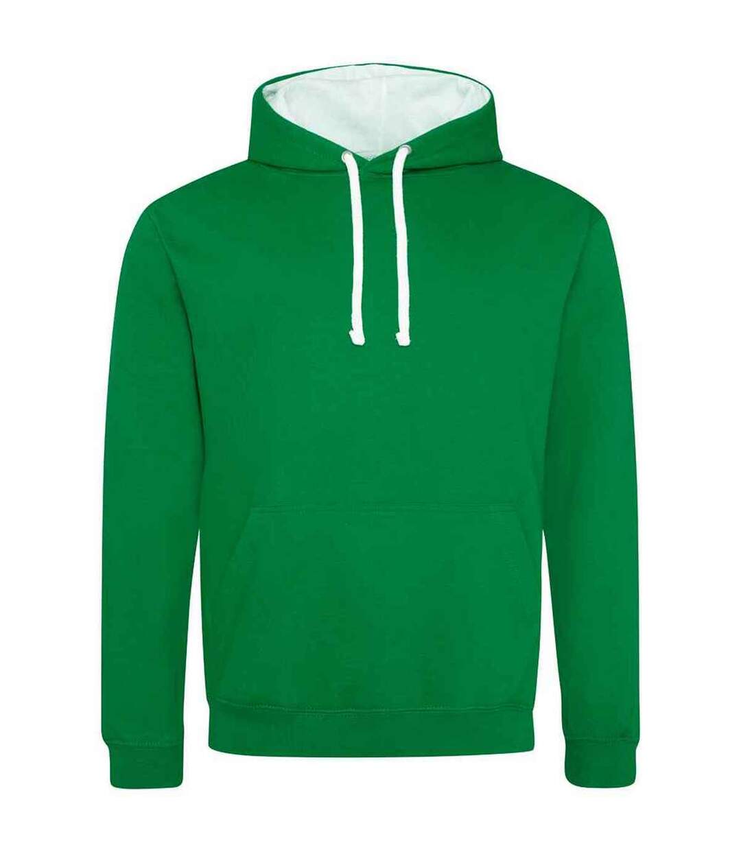 Sweat à capuche varsity femme vert kelly / blanc Awdis-1