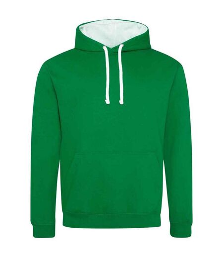 Sweat à capuche varsity femme vert kelly / blanc Awdis