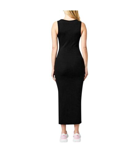 Robe Mi-longue Sans Manches Femme Noir Hugo