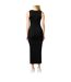Robe Mi-longue Sans Manches Femme Noir Hugo-3