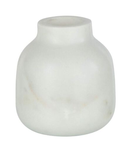 Vase Bouteille Déco Marbre 10cm Blanc