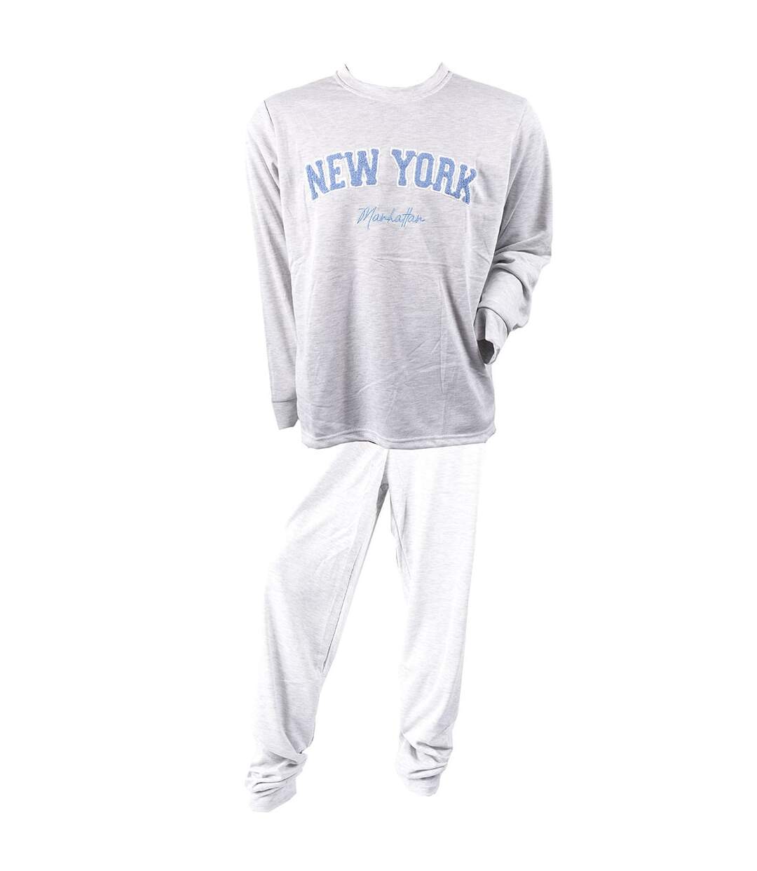 Pyjama Homme Long SWEET SECRET Q2754 NEW YORK GRIS-1