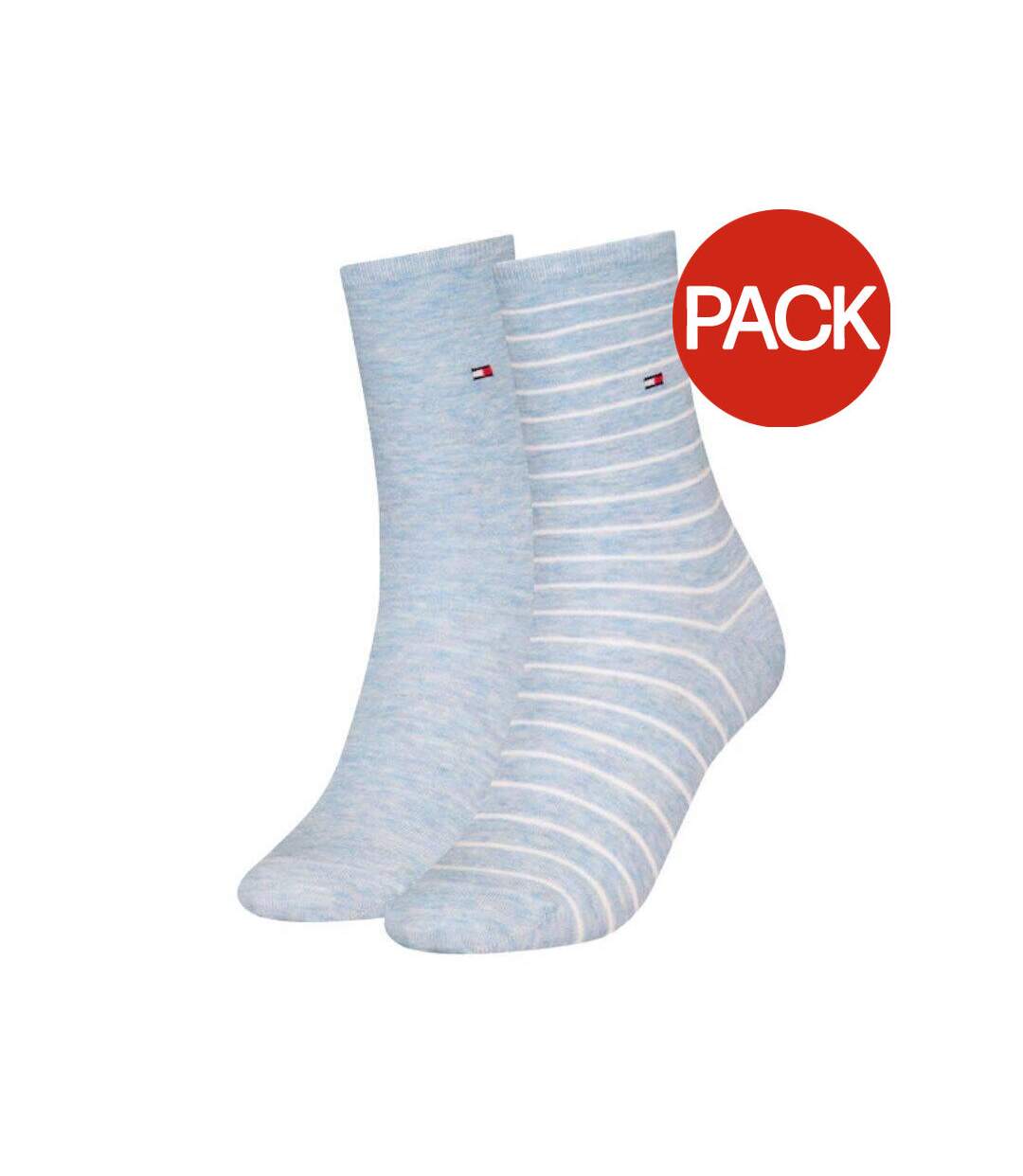 Chaussettes Motif/style Uni Femme Bleu Poudre Tommy Hilfiger-1