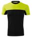 T-shirt fashion manches courtes bicolore - Unisexe - MF109 - vert lime