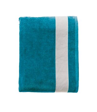 SOLS Lagoon Cotton Beach Towel (Turquoise/White) (One Size) - UTPC2399