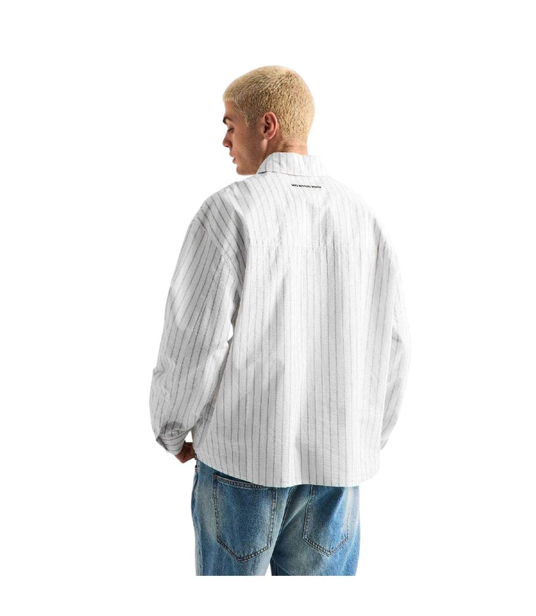 Chemise Motif/style À Rayures Homme Blanc Cassé MKI MIYUKI ZOKU-4
