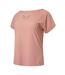 Womens/ladies Crystlz Plain Crew Neck T-shirt Powder Pink Dare 2B-3