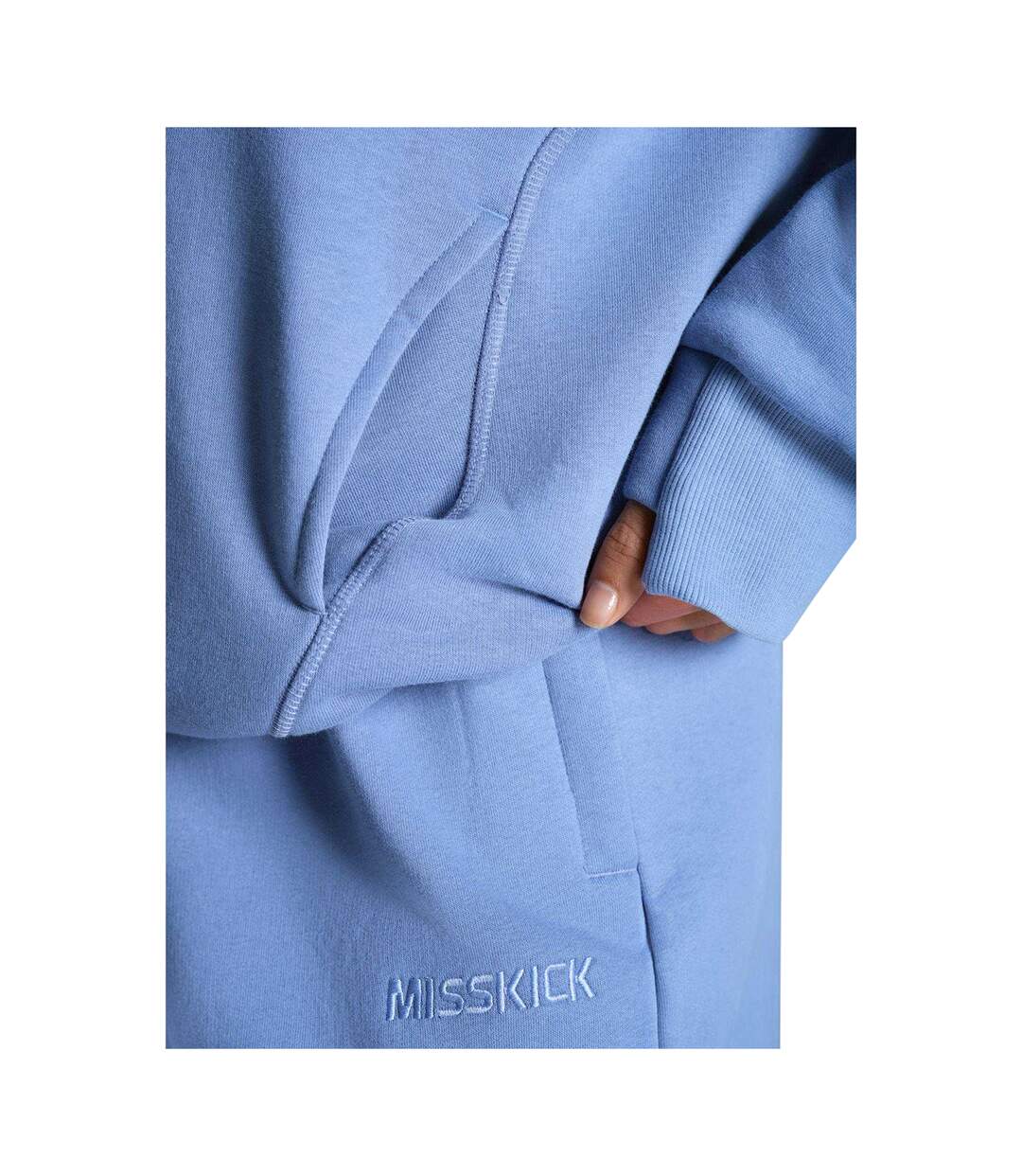 Womens/ladies Medias Pullover Hoodie Dusky Blue Miss Kick-4