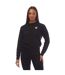 Womens/ladies essentials crew neck regular sweatshirt black SikSilk-1