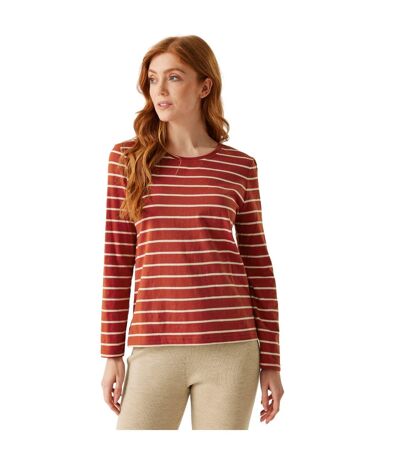 T-shirt Federica Femme Ocre Rouge Vanille Clair Regatta