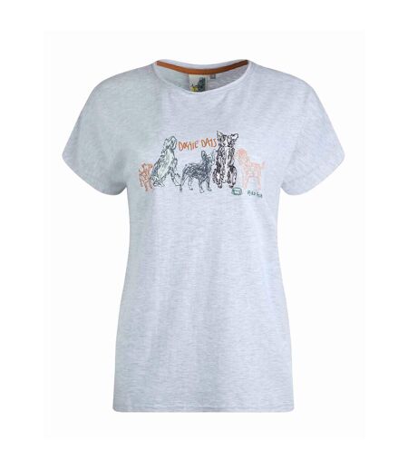 T-shirt doggie day femme gris chiné Weird Fish