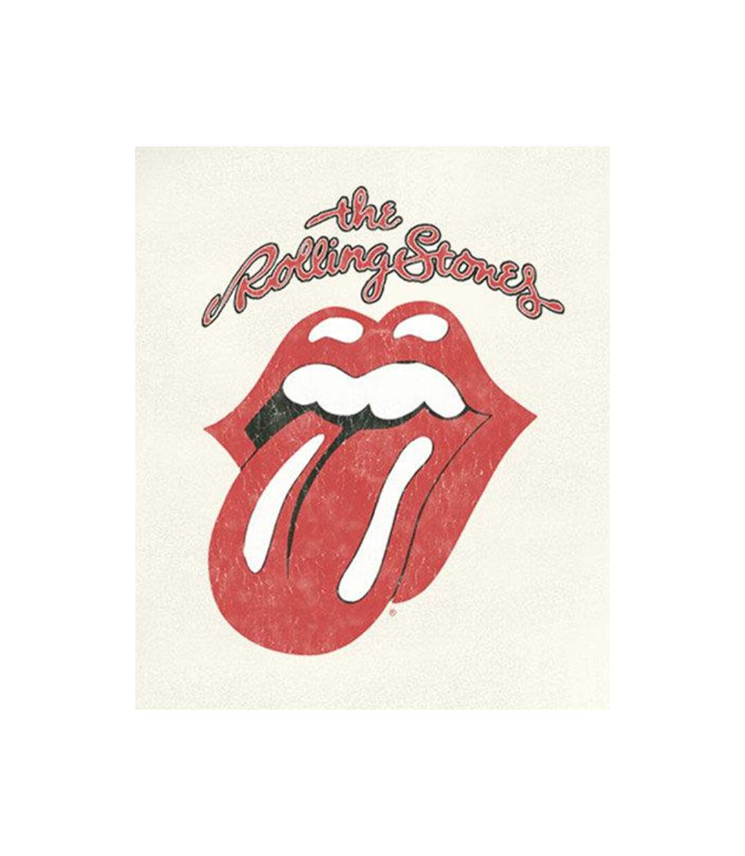 Womens/ladies Vintage Tongue The Rolling Stones T-shirt Vintage White Amplified-3
