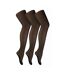 3 Pair 40 Denier Seamed Ultra Sheen Ladies Tights with Line Up the Back-1
