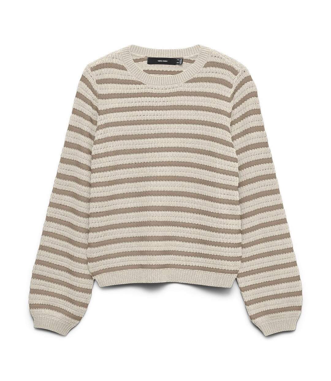Pull beige femme vero moda gorgeous-1