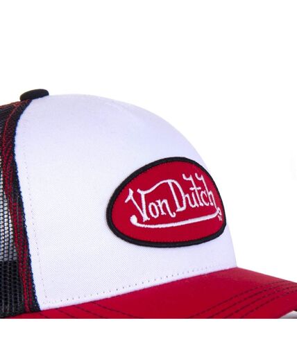 Casquette homme baseball Col Blanc et Rouge