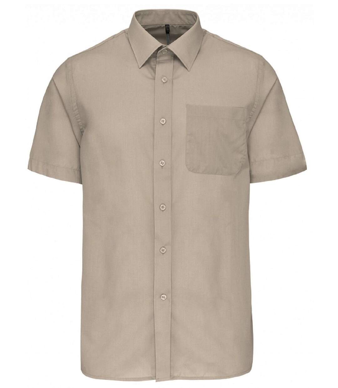 Chemise popeline manches courtes - K551- beige - homme-2