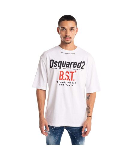 T-shirt Bloody Sweat Tears Homme Blanc Pur DSquared2