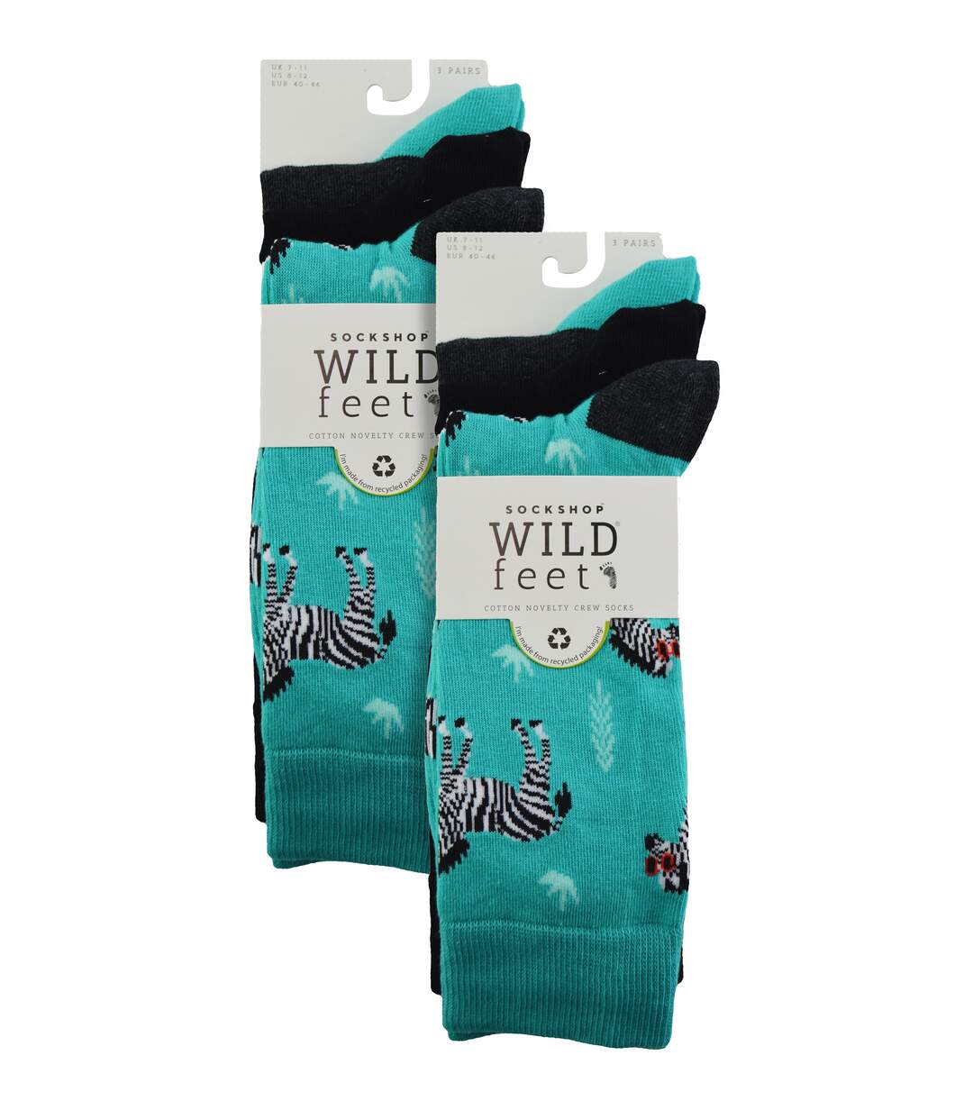 Wildfeet - 6 Paires Homme Chaussettes Noel Rayures Coton Fantaisie