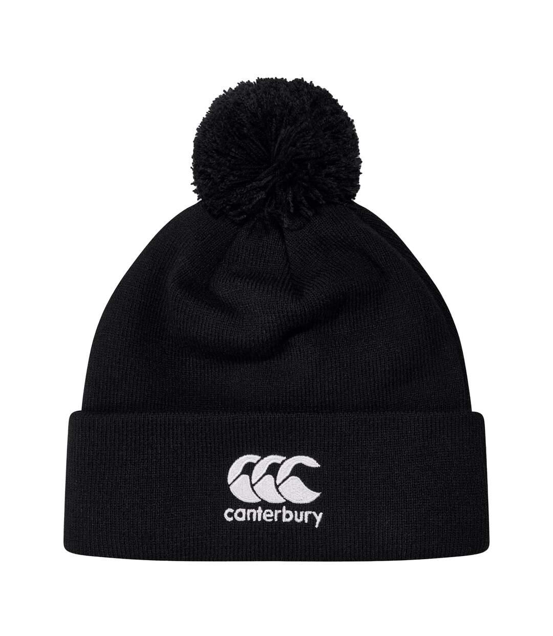Unisex Adult Ccc Bobble Beanie Black Canterbury-1
