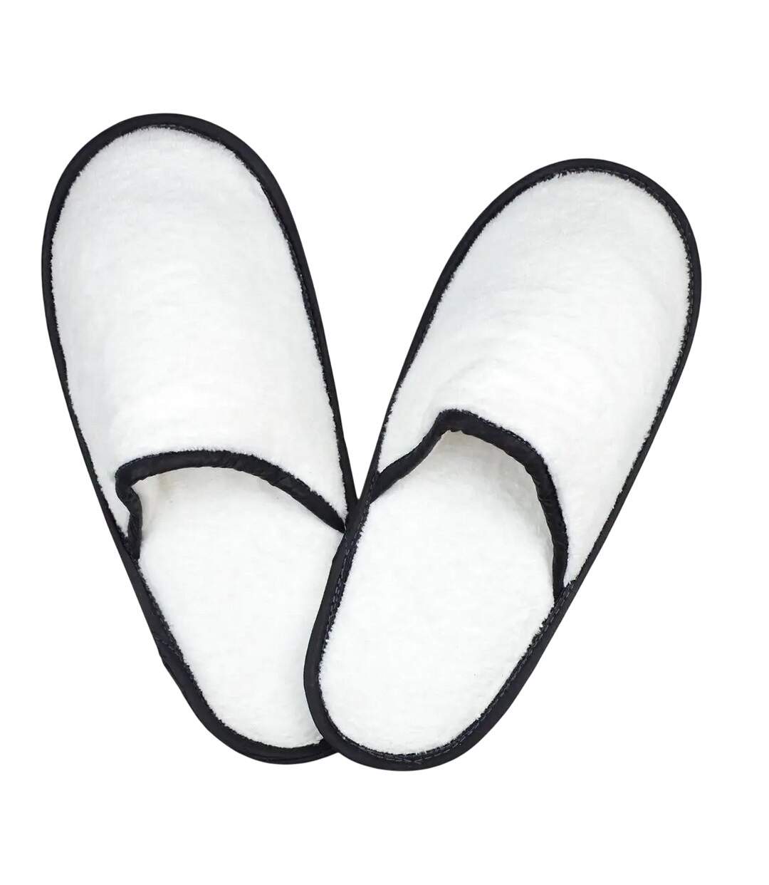 Chaussons Adulte Blanc Noir The One Towelling-1