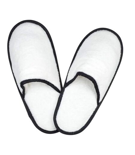 Chaussons Adulte Blanc Noir The One Towelling