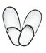 Chaussons Adulte Blanc Noir The One Towelling-1