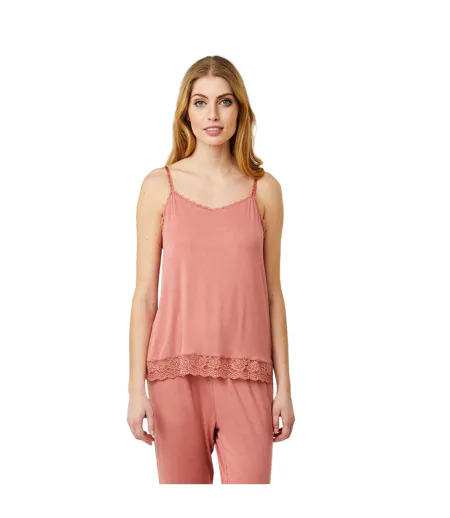 Womens/ladies Lace Detail Camisole Mahogany CCDK Copenhagen