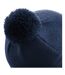 Bonnet avec pompon adulte unisexe bleu marine Beechfield-2