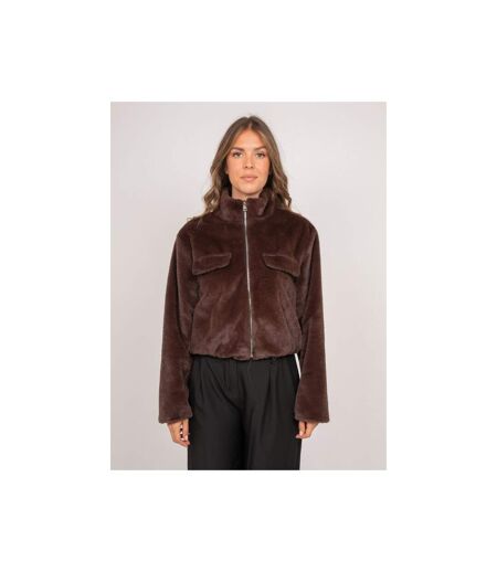 Veste courte fausse fourrure zippée ULOLA - Dona X Lisa
