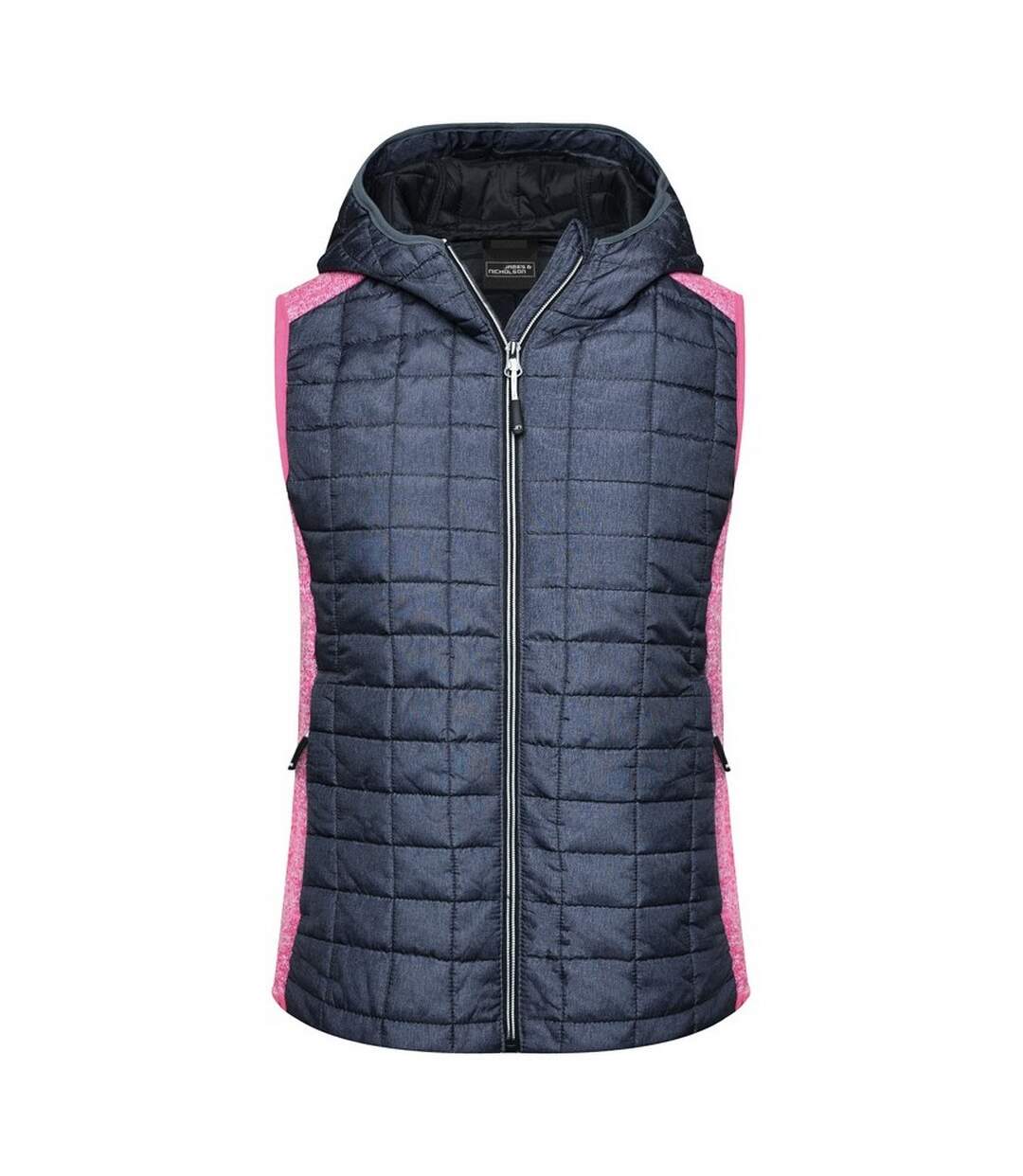 Veste Hybride Femme Rose Anthracite Chiné James And Nicholson-1