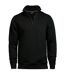 Tee Jays Mens Half Zip Sweatshirt (Black)